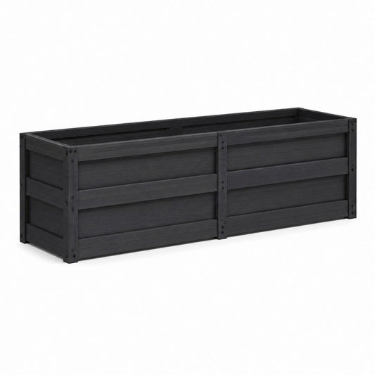 Hochbeet Schwarz aus WPC rechteckig 120 x 60 x 40 cm